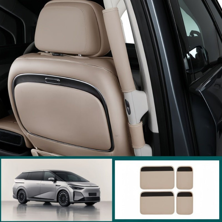 Leather Middle Inner Door Handle Cover for 2024-2026 XPENG X9