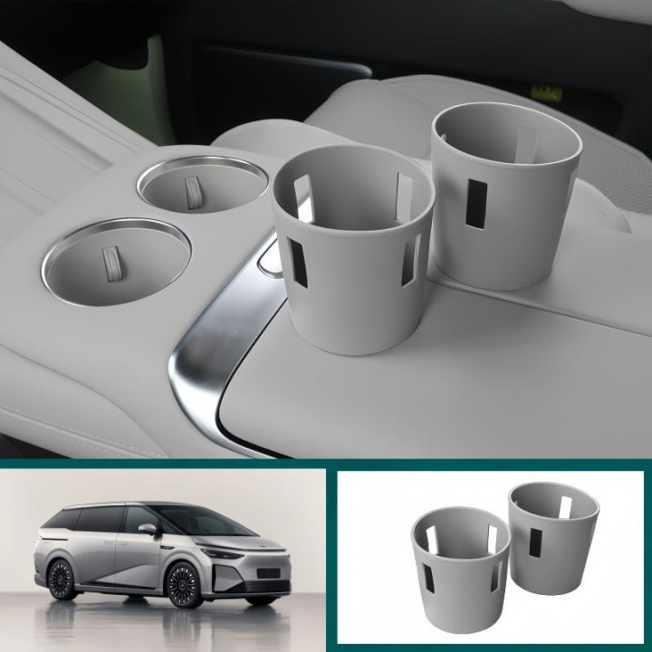 Eco Silicone Center Cup Holder Insert for 2024-2026 XPENG X9