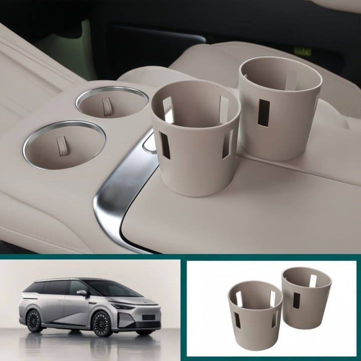 Eco Silicone Center Cup Holder Insert for 2024-2026 XPENG X9