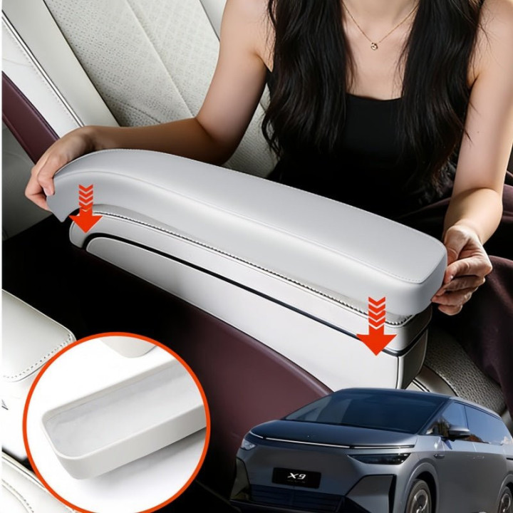 Napa Leather 2nd Row Armrest Cover for 2026 XPENG X9