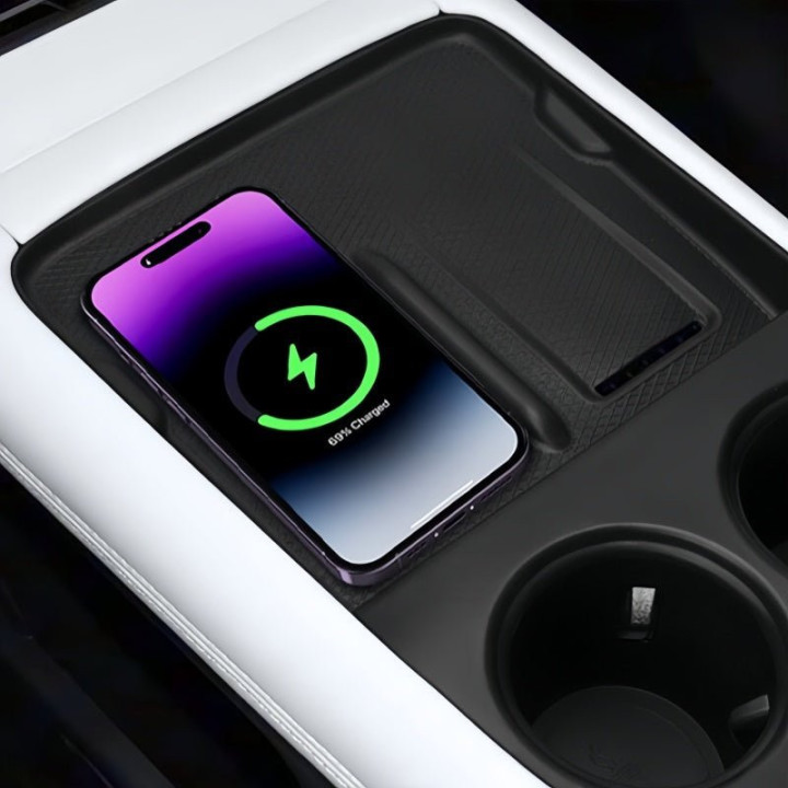 2-in-1 Wireless Charging & Cup Holder Silicone Mat for Xpeng G6