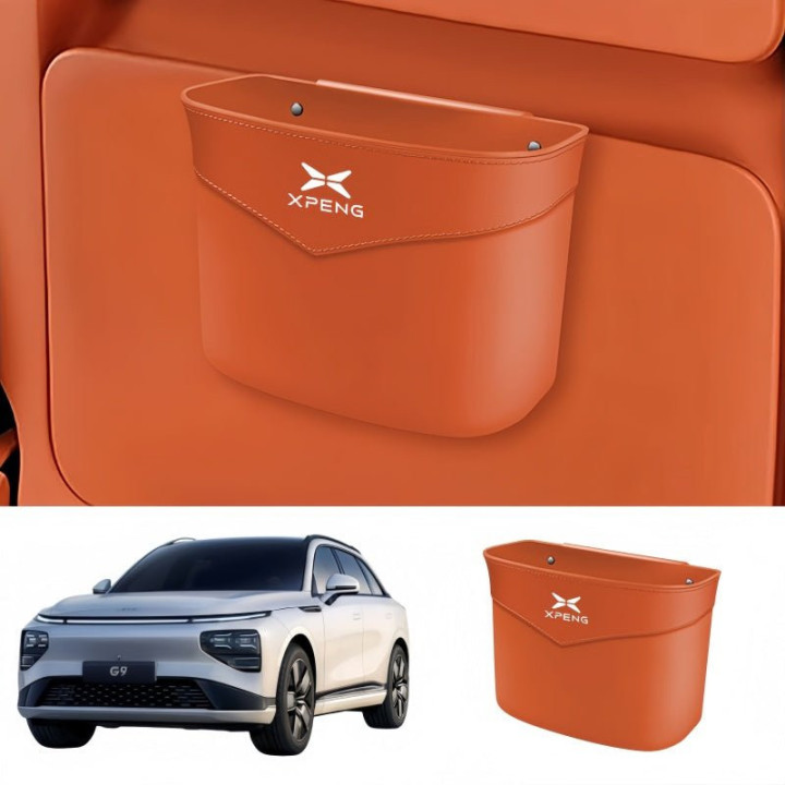 Suede Edge Car Waste Bin Hanging Organiser for XPeng