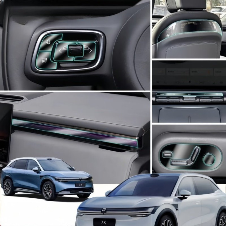 Full Set Button Cover Film for Zeekr 7X Interior Protection