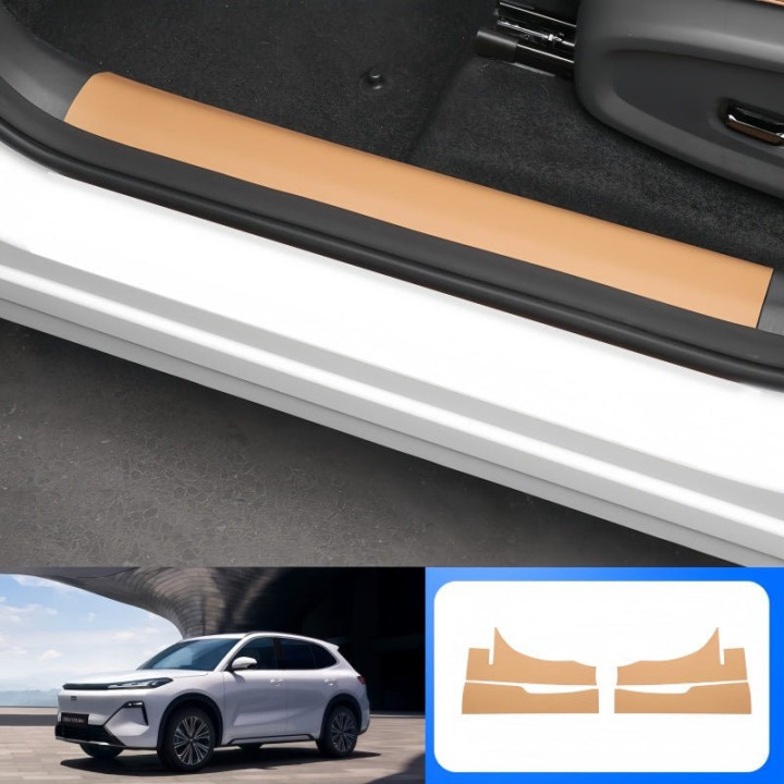 Door Sill Leather Protector Strips for Geely EX5 EM-i