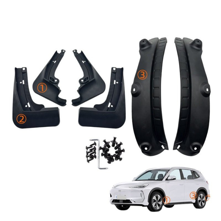 Mud Flaps Splash Guards for Geely EX5/EX5 EM-i/Starray EM-i/EX2/E2