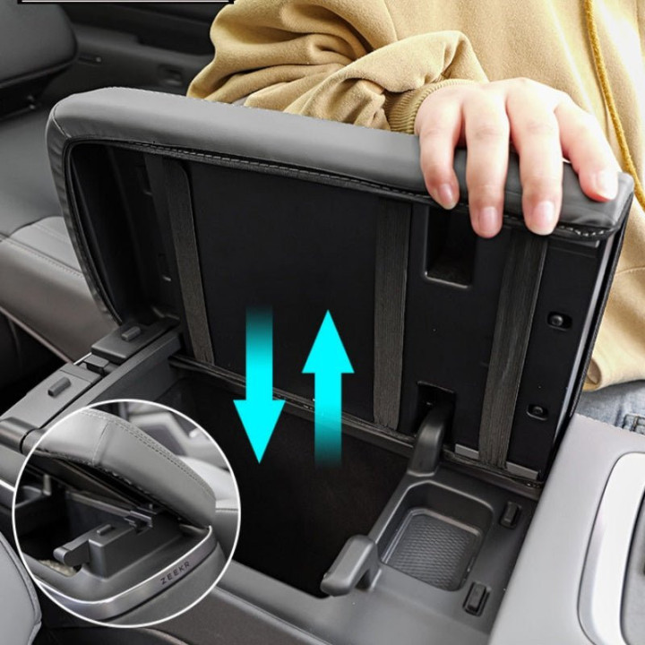 Nappa Leather Center Console Armrest Cover for Zeekr 7X