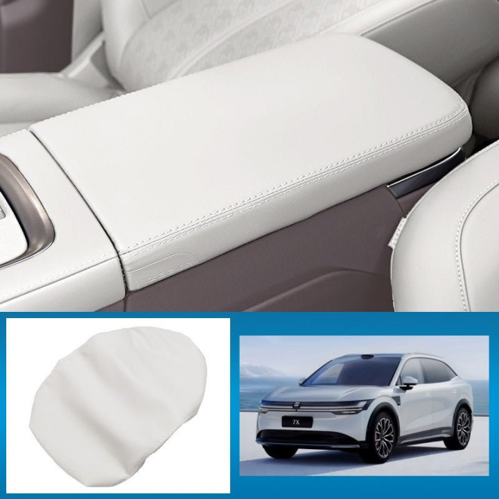 Nappa Leather Center Console Armrest Cover for Zeekr 7X