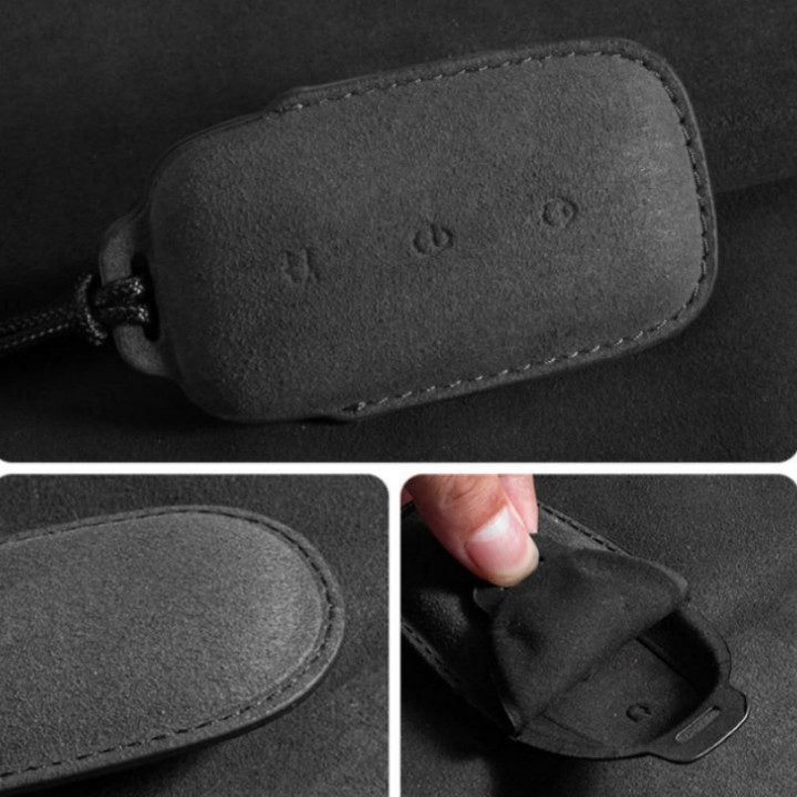 Genuine Leather Key Fob Cover for  Geely EX5/Geely Starray EM-i/Geely EX5 EM-I
