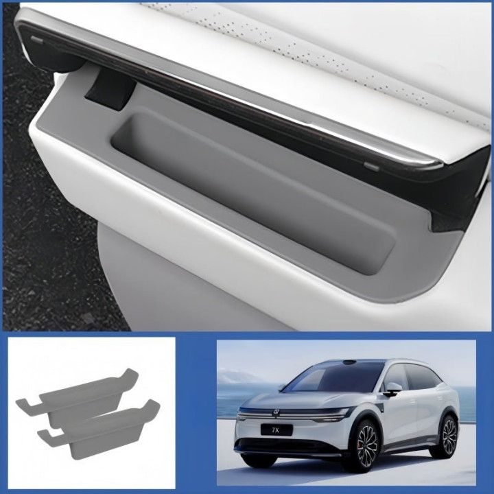Door Hidden Storage Box Silicone Liner for Zeekr 7X (2Pcs)