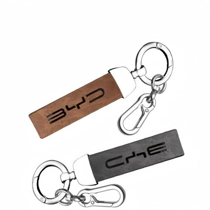 Leather Key Lanyard with Metal Hook for BYD