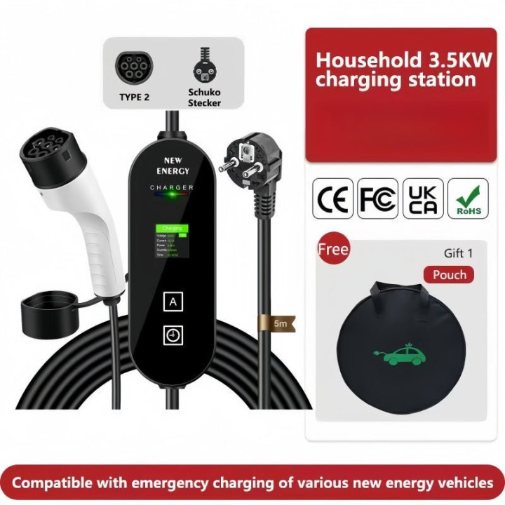 Type 2 Portable EV Charger for BYD Xpeng Zeekr Leapmotor Geely