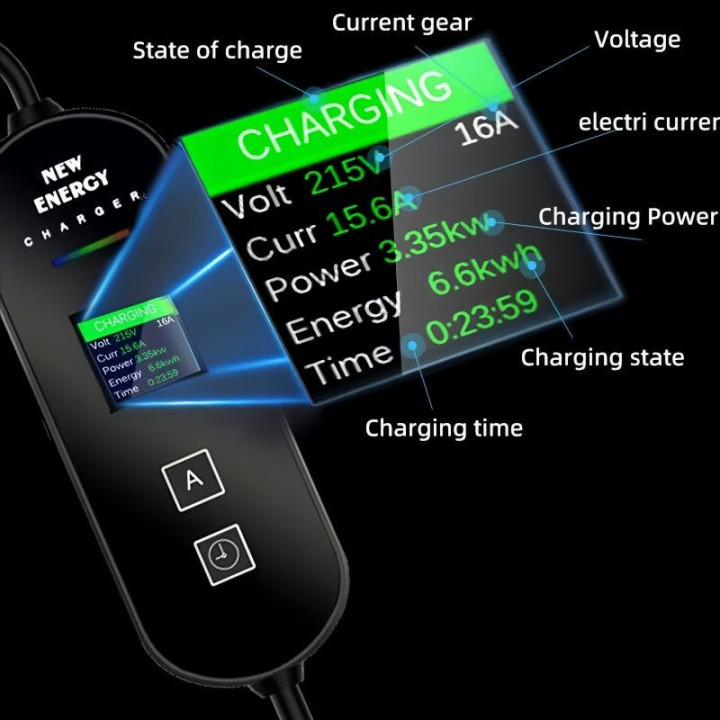 Type 2 Portable EV Charger for BYD Xpeng Zeekr Leapmotor Geely