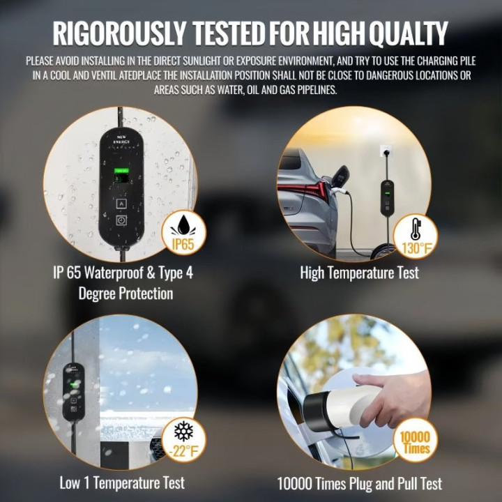 Type 2 Portable EV Charger for BYD Xpeng Zeekr Leapmotor Geely