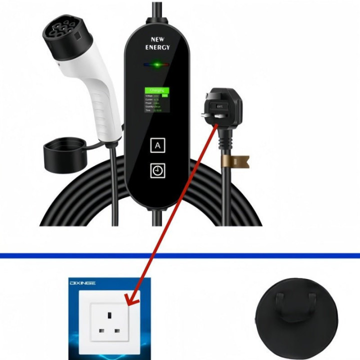 Type 2 Portable EV Charger for BYD Xpeng Zeekr Leapmotor Geely