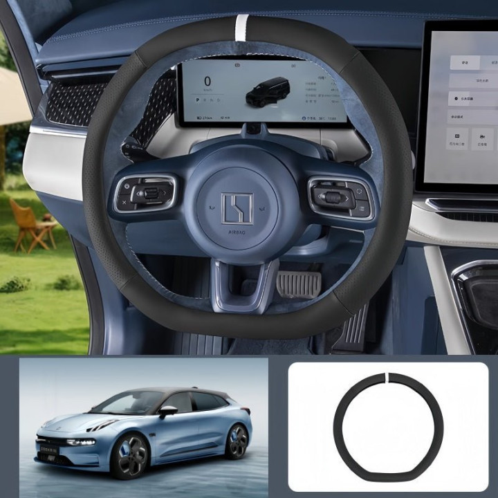 Premium Leather Steering Wheel Cover for ZEEKR 001 & 009