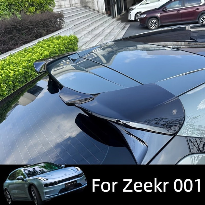 Gloss Black & Carbon Fiber Roof Spoiler for ZEEKR 001 (2 Pcs)