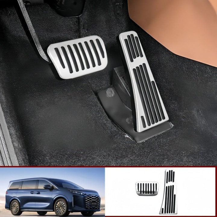 Brushed Aluminum Pedal for BYD M9 & Denza D9