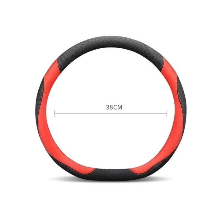 For BYD Atto 3 Microfiber Leather Sports D-shaped Car Steering Wheel Cover