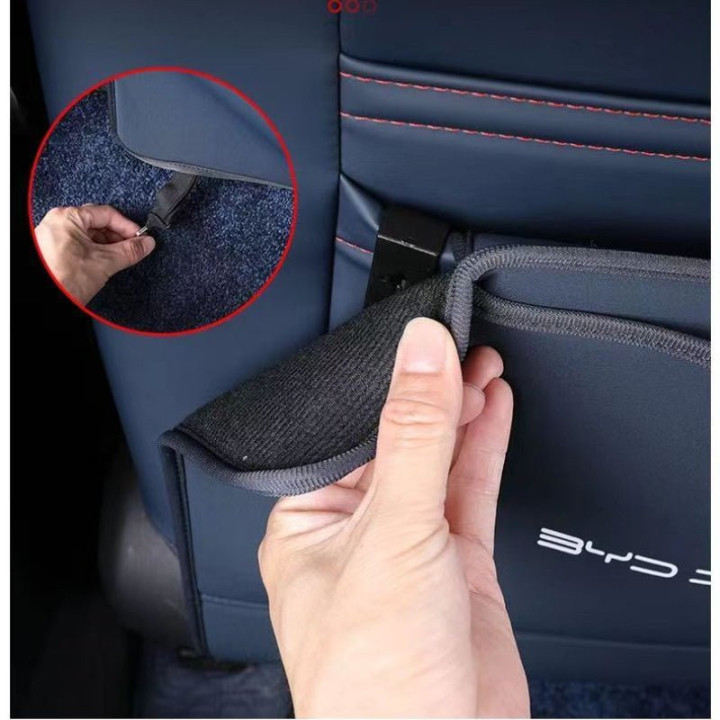 For BYD Atto 3 PU Leather Anti Kick Mat Pad Mats Seat Back Protector