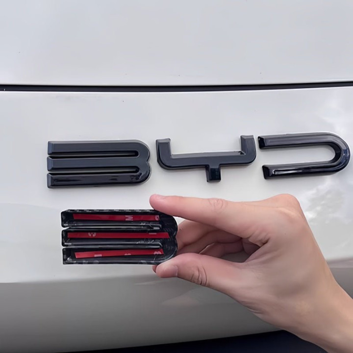 "BYD" Emblem Sticker for BYD Dolphin Surf/Seagull Bumpers
