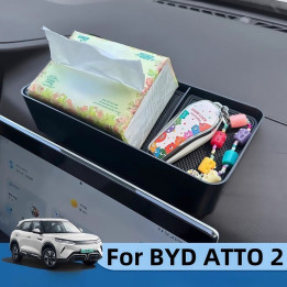 For BYD ATTO 2 Behind Screen Storage Tray Tissue Box