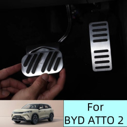 Brushed Aluminum Performance Pedal Covers for BYD ATTO 2/ATTO 3