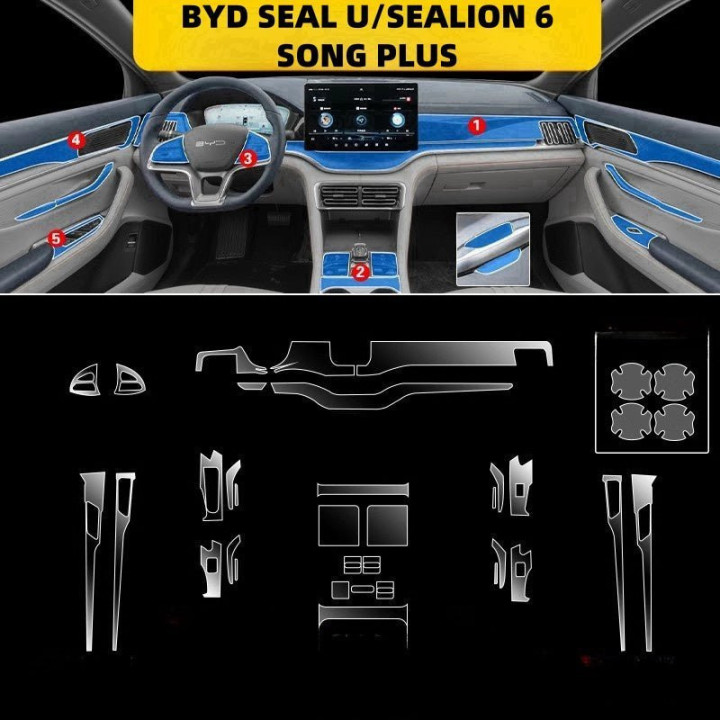 Interior TPU Protective Film Kit for BYD Sealion 6/Seal U