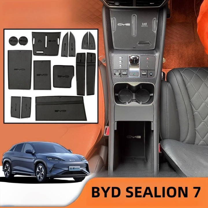 Door Storage Box & Water Cup Tank Mats for BYD Sealion 7