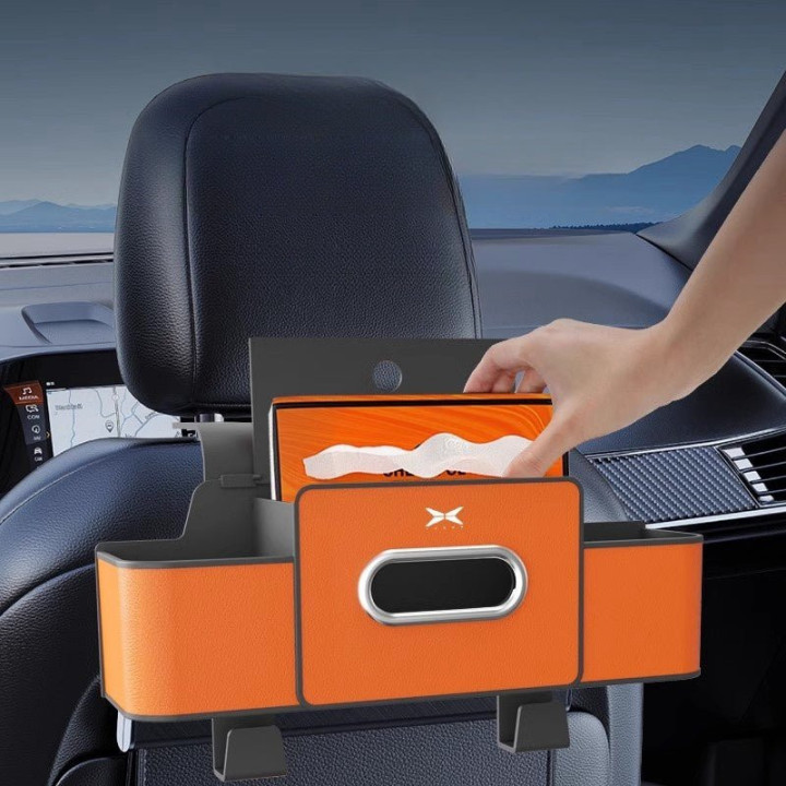 Car Rear Passenger Tissue Box & Phone Holder for XPENG G6/G9/P7/P7+/X9