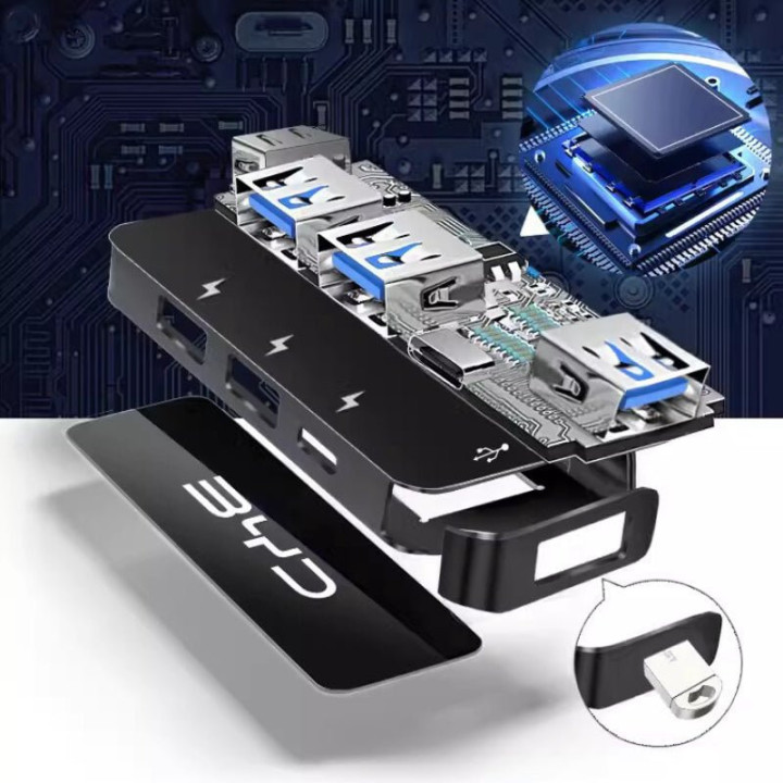 4-in-1 USB Hub Dock Charger for BYD