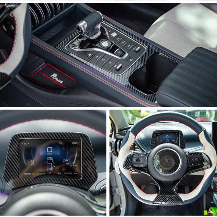 For BYD ATTO 3 Carbon Fiber Patterned Protective Cover