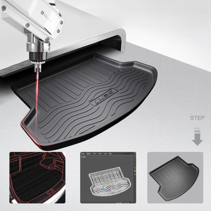 For BYD DOLPHIN Trunk Rubber Floor Mat