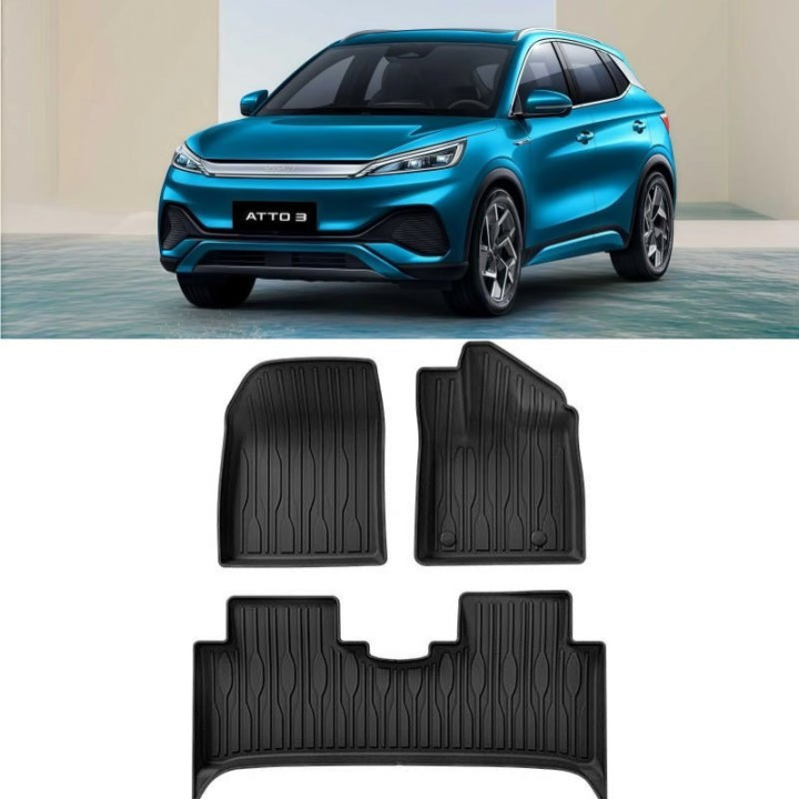 TPE Floor & Trunk Mats for BYD ATTO 3 (2022-2026)