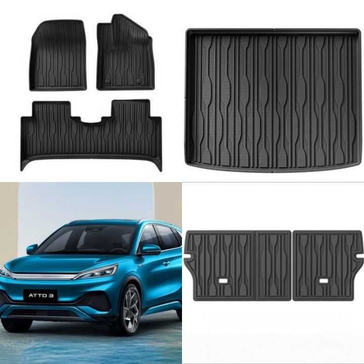 TPE Floor & Trunk Mats for BYD ATTO 3 (2022-2026)
