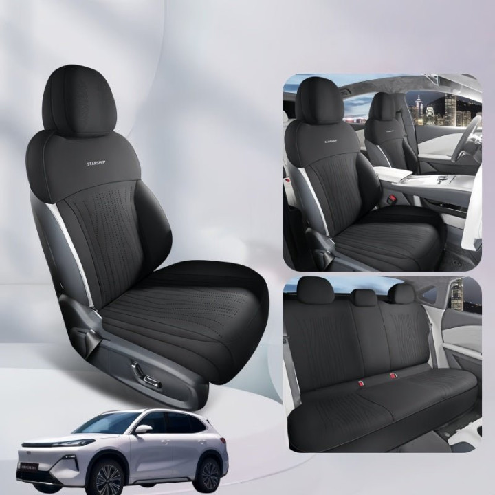 Half-Wrapped Premium Suede Seat Covers for Geely Starray EM-i