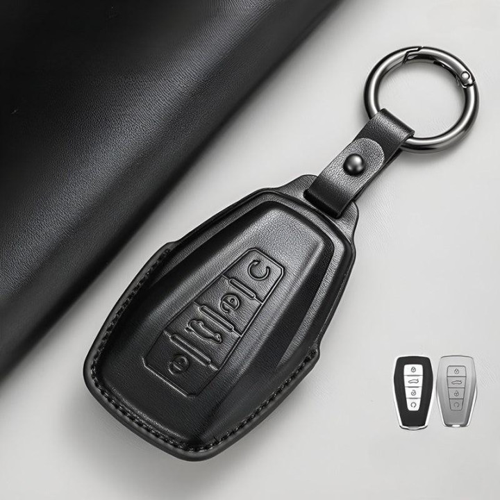 Leather Car Key Fob Cover  for Geely