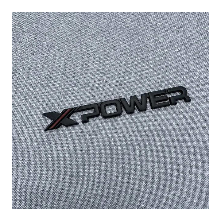 Naklejka logo XPOWER czarno-zielona do MG HS, MG ZS, MG3, MG4