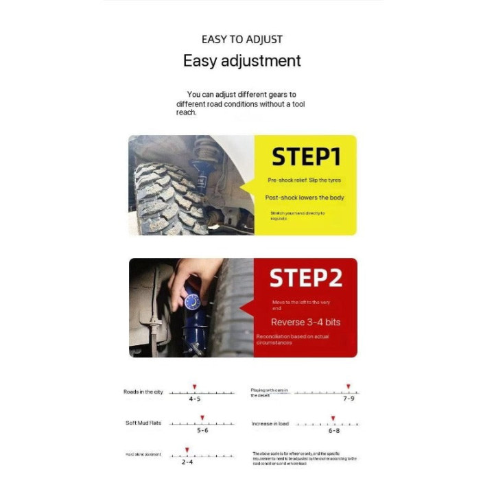 Regulowane amortyzatory 10-stopniowe do Jetour X70 Plus – zdjęcie 4