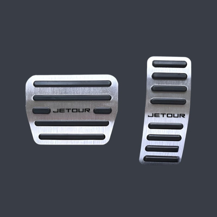Nakładki na pedały aluminiowo-gumowe do Jetour Dashing, T1, T2, X70 Plus – zdjęcie 2