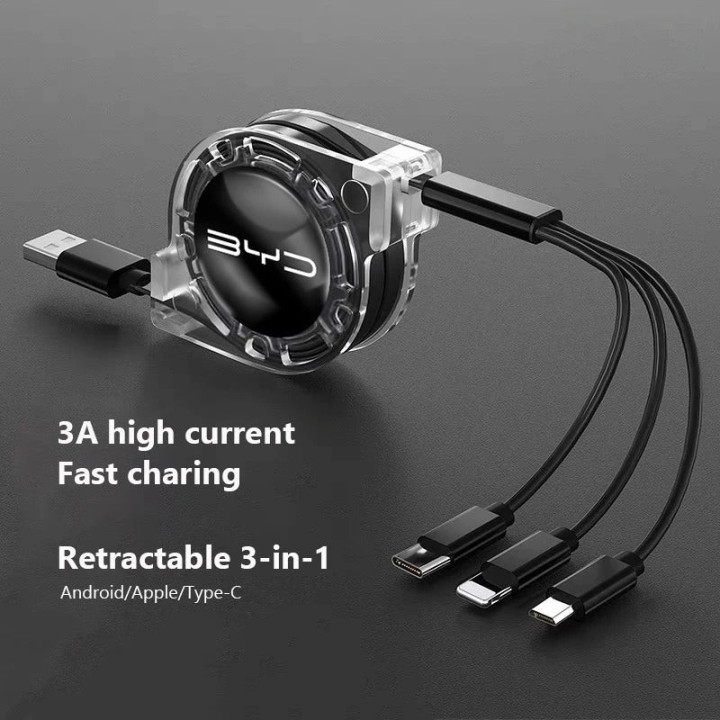 Kabel 3 w 1 zwijany do ładowania do BYD i Denza D9 – zdjęcie 8