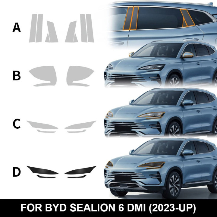 Folia ochronna TPU na elementy nadwozia do BYD Seal U – zdjęcie 6